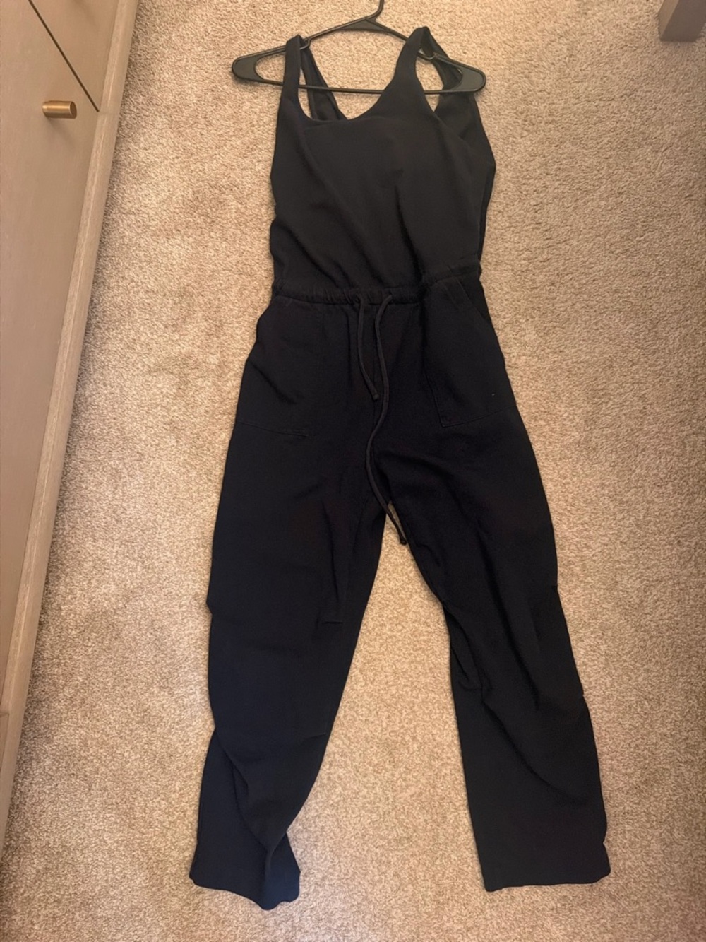 Daily Ritual Black Sleeveless Drawstring Jumpsuit